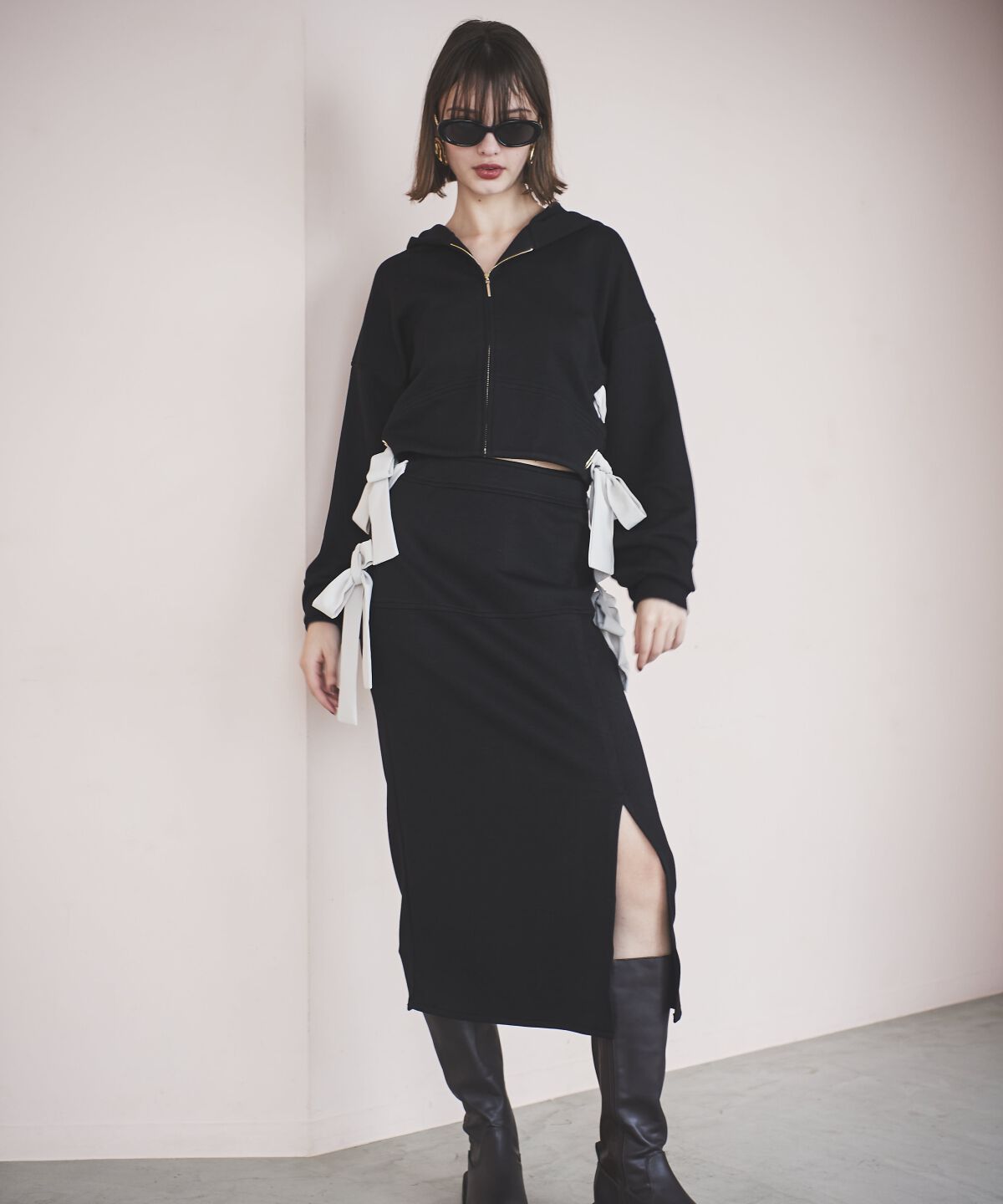 アンドクチュール「ダンボールポンチパーカーセットアップ」|ワンピース|