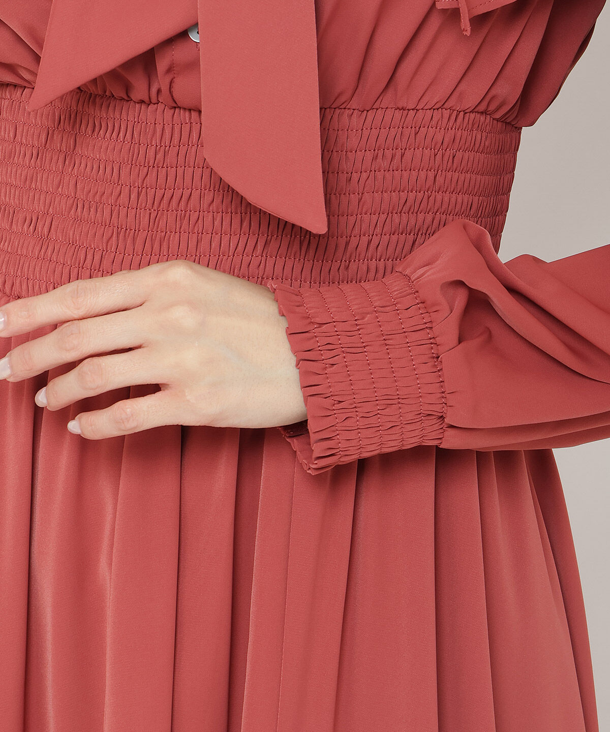 アンドクチュール「タックケープフロントリボンワンピース」|ワンピース|