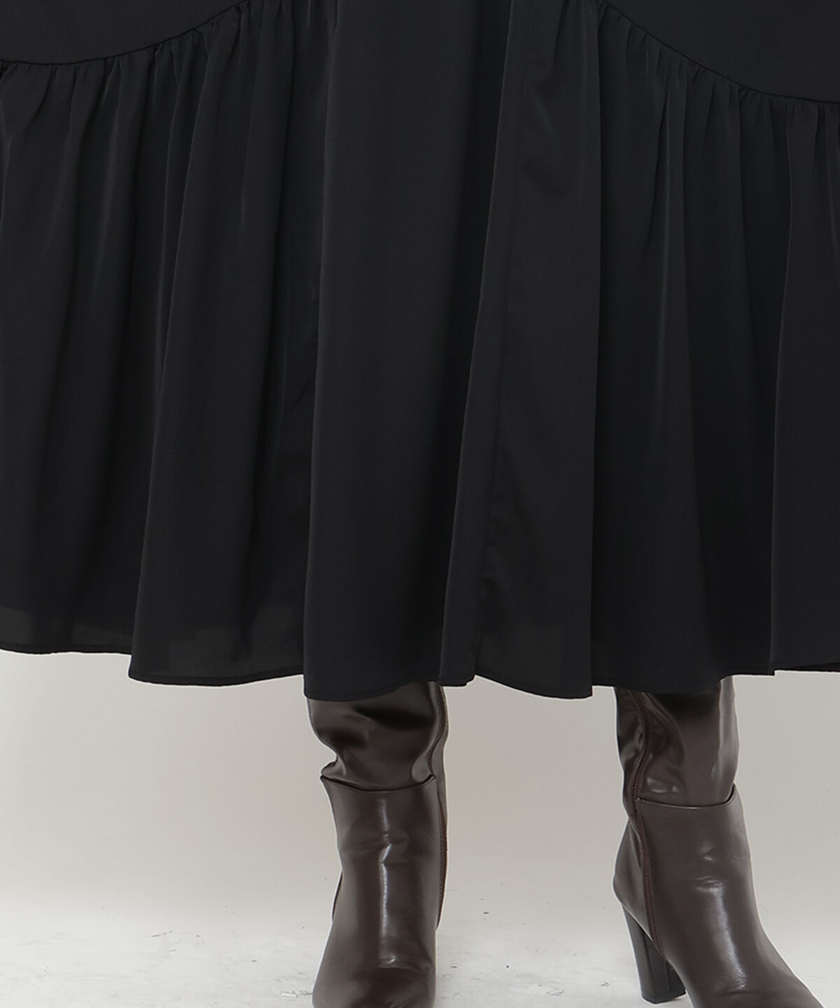 アンドクチュール「タックケープフロントリボンワンピース」|ワンピース|