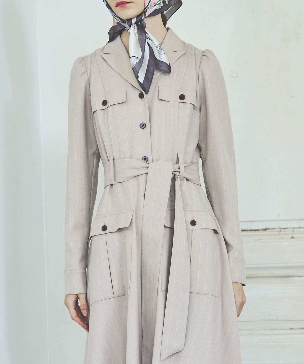 アンドクチュール「サファリシャツワンピース」|ワンピース|