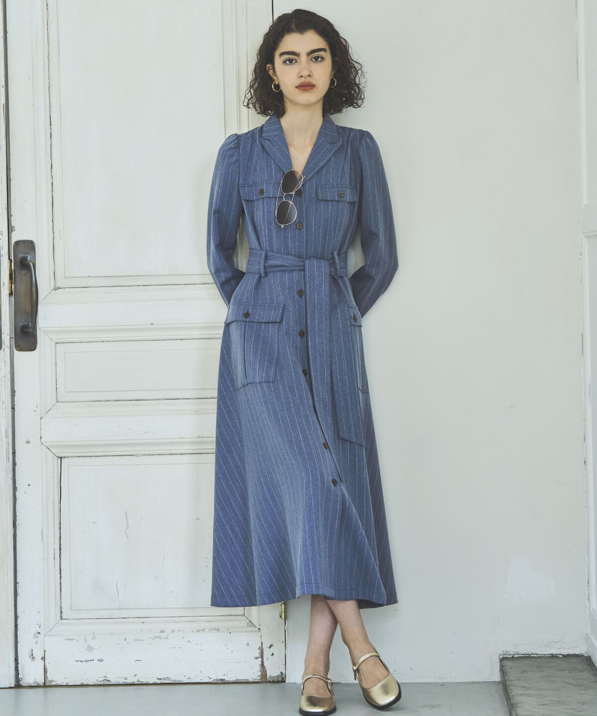 アンドクチュール「サファリシャツワンピース」|ワンピース|