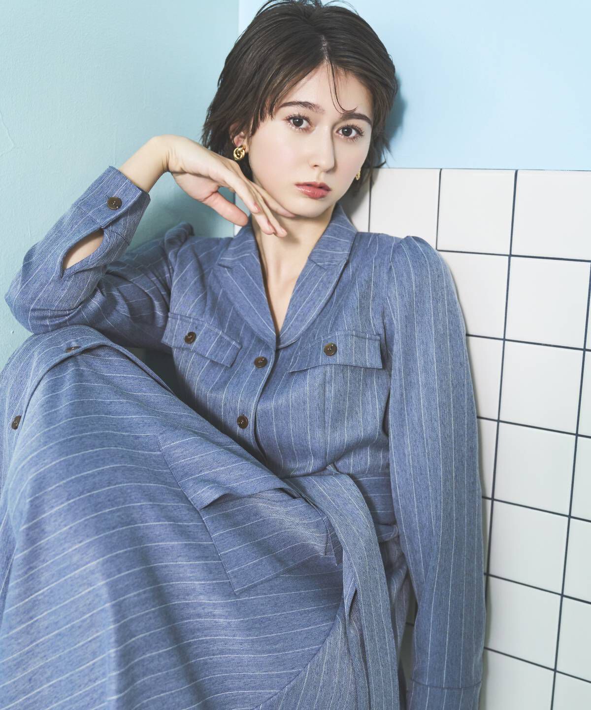 アンドクチュール「サファリシャツワンピース」|ワンピース|