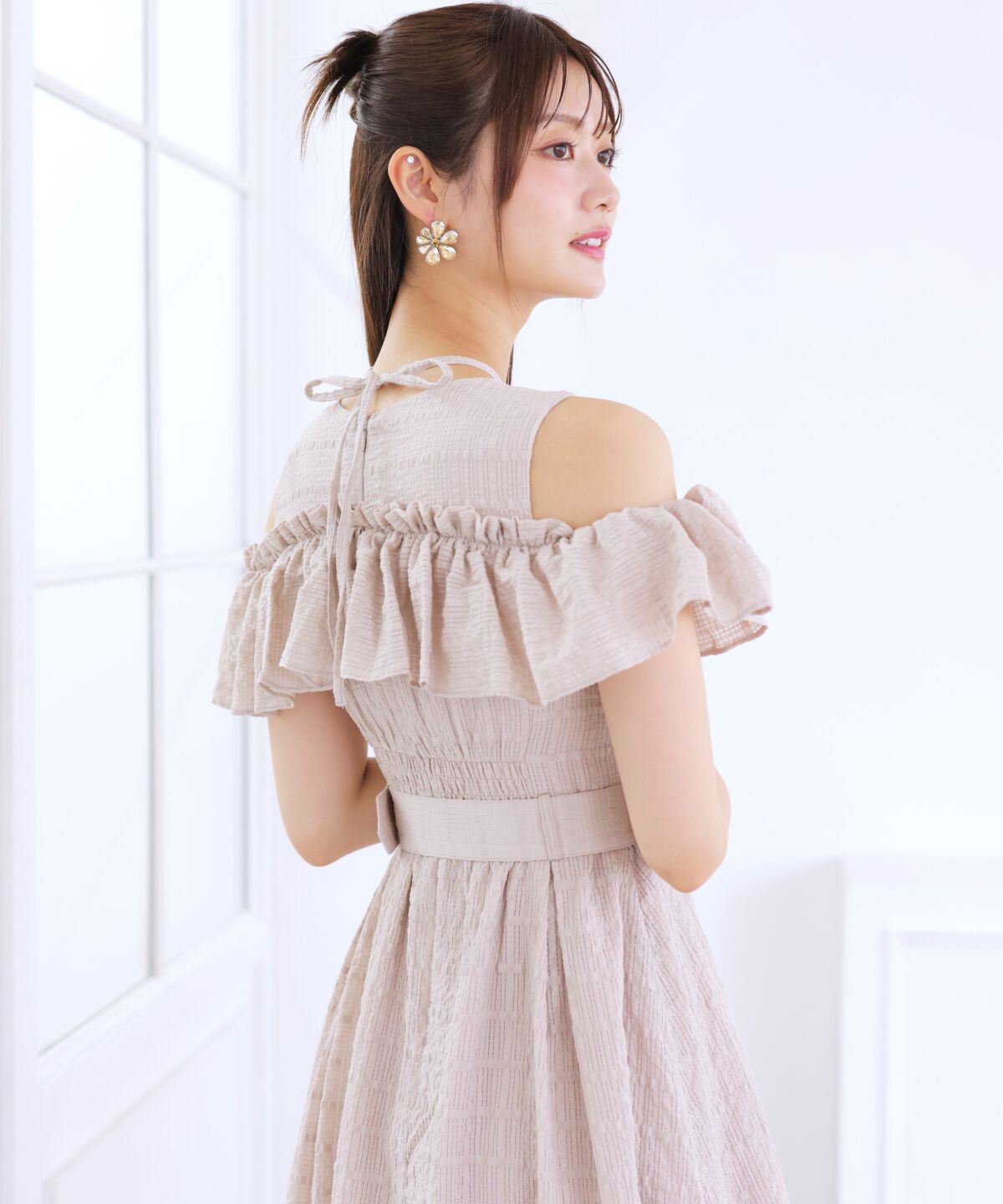 アンドクチュール「ホルターリボンコットンワンピース」|ワンピース|