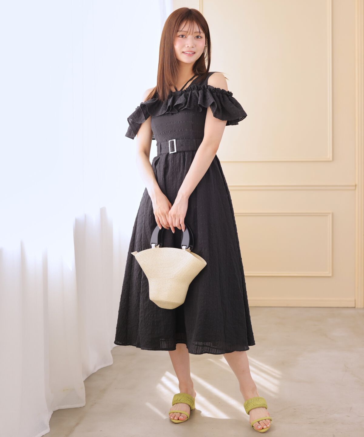 アンドクチュール「ホルターリボンコットンワンピース」|ワンピース|