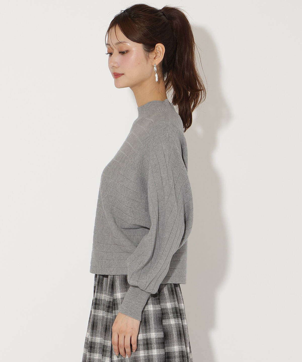 アンドクチュール「ワイドリブドルマンニット」|ニット・セーター|