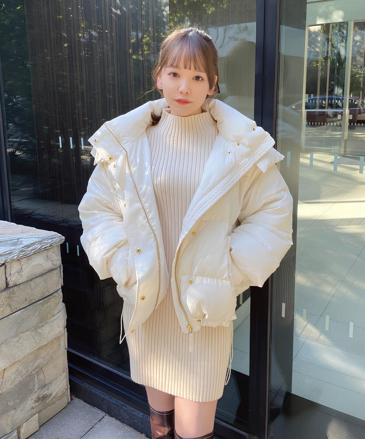 REDYAZEL「プチハイネックニットミニワンピース」|ワンピース|