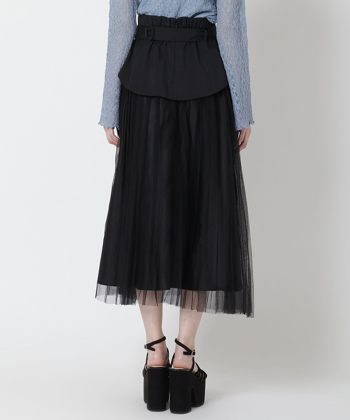 REDYAZEL「切り替えプリーツスカート」|フレア|