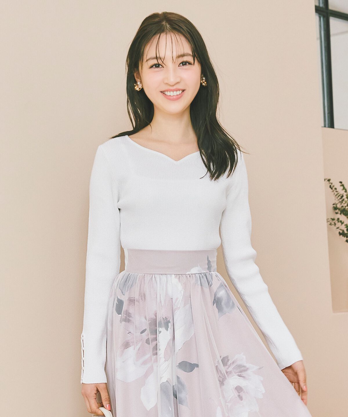 WILLSELECTION「ハートネックラメプルオーバー」|ニット・セーター|