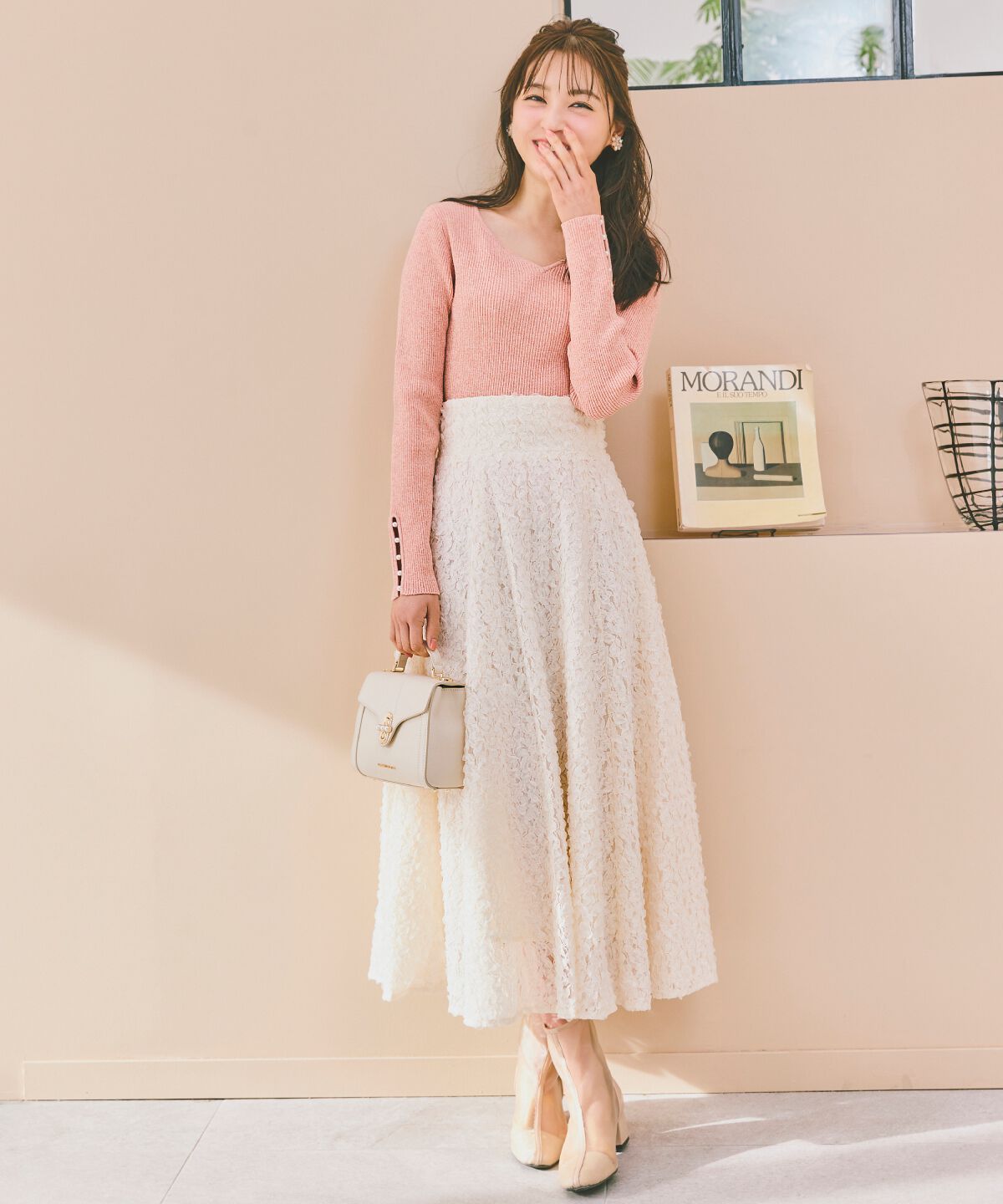 WILLSELECTION「ハートネックラメプルオーバー」|ニット・セーター|