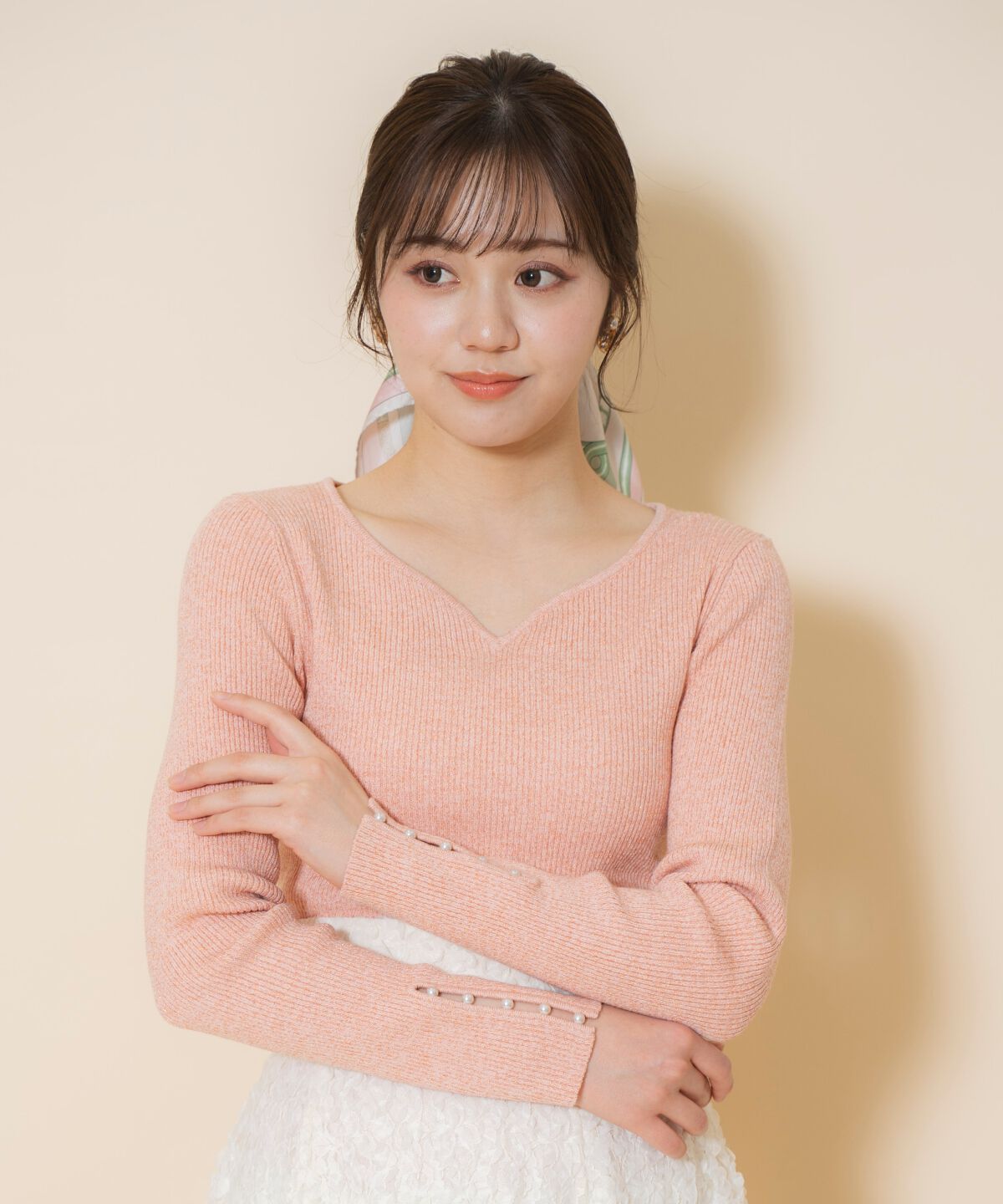 WILLSELECTION「ハートネックラメプルオーバー」|ニット・セーター|