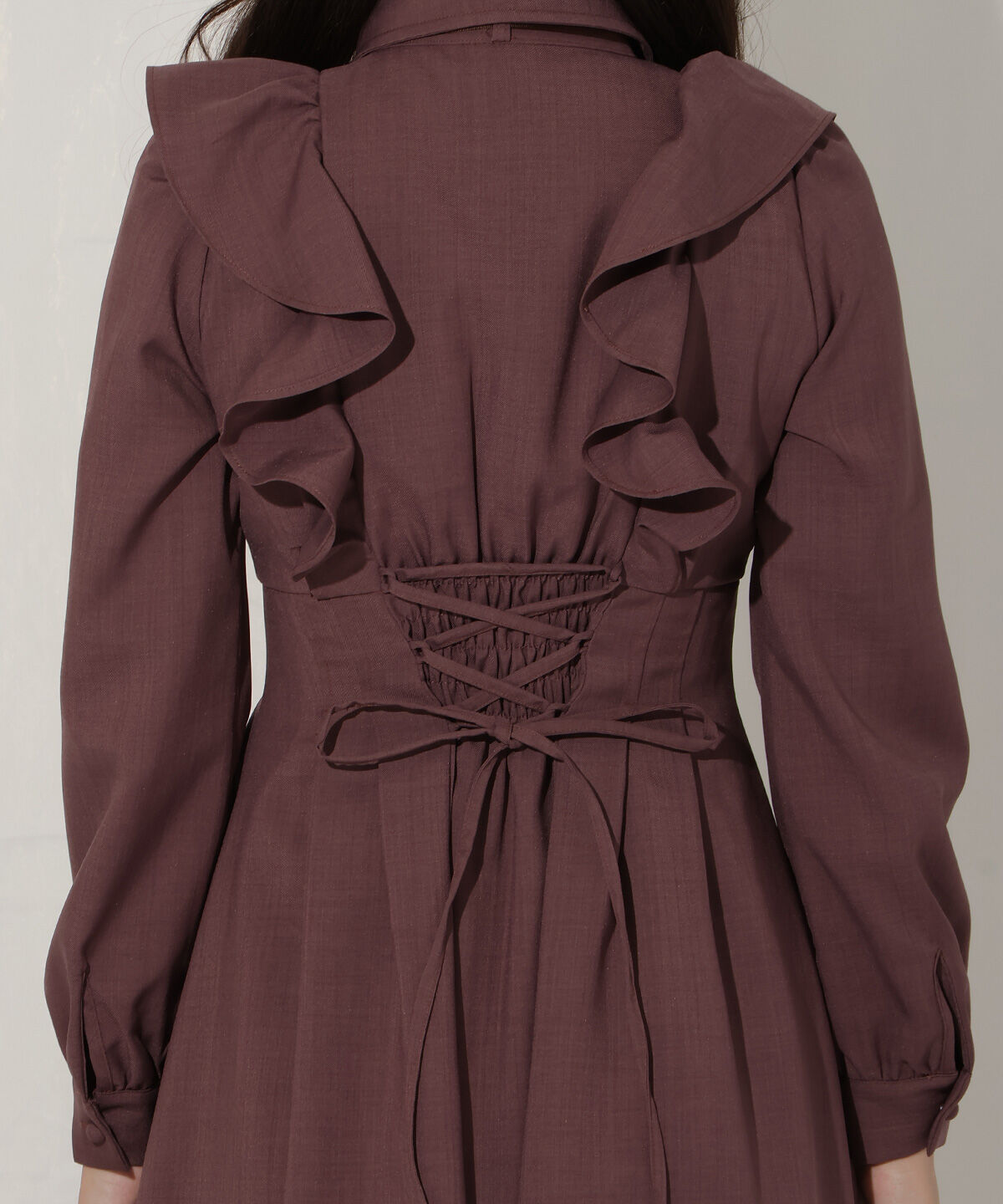 WILLSELECTION「ラッフルフリルタックウエストシャツワンピース」|ワンピース|