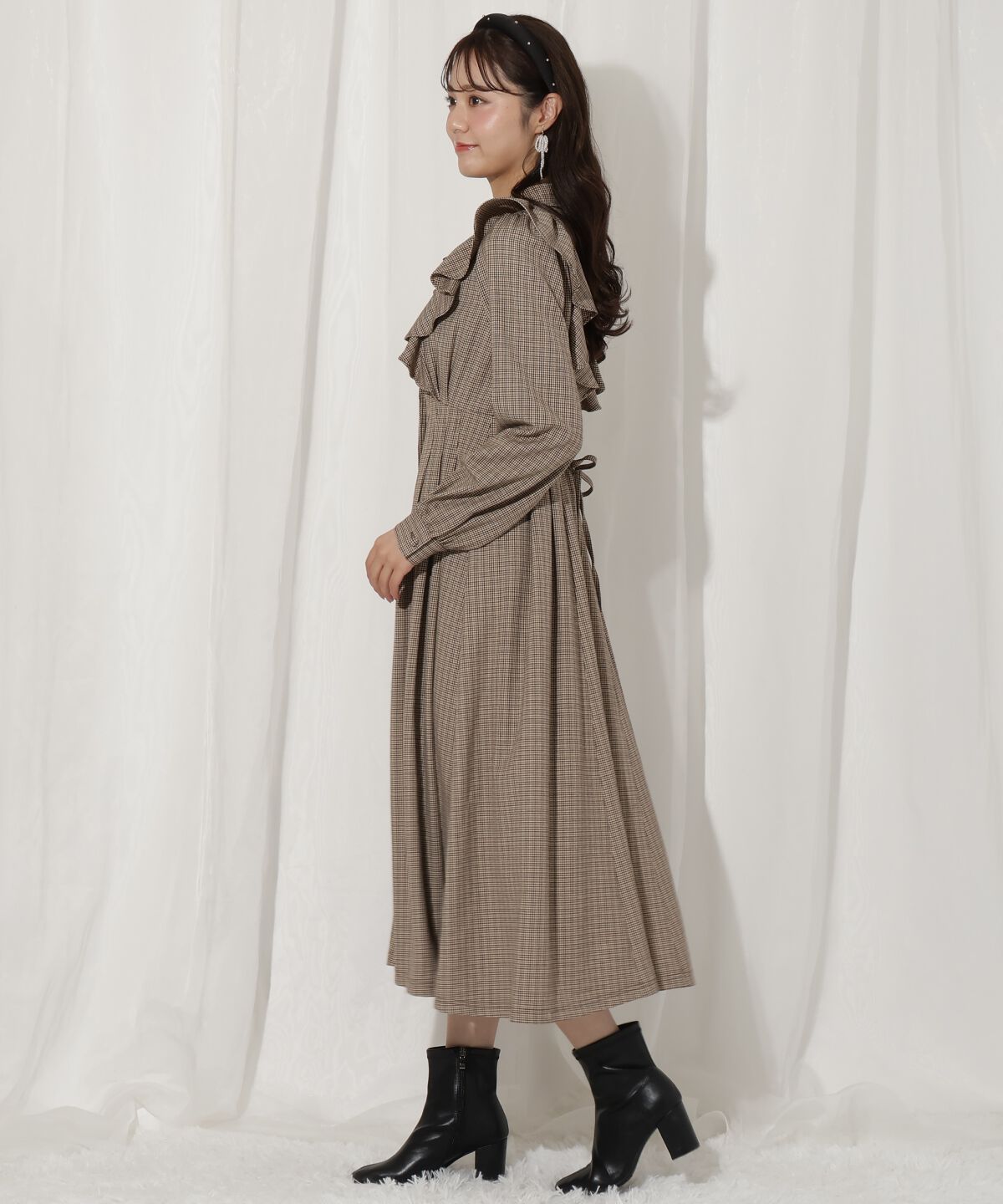 WILLSELECTION「ラッフルフリルタックウエストシャツワンピース」|ワンピース|