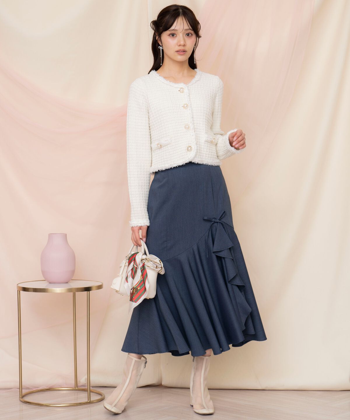 WILLSELECTION「ラメツイードニットカーディガン」|カーディガン|