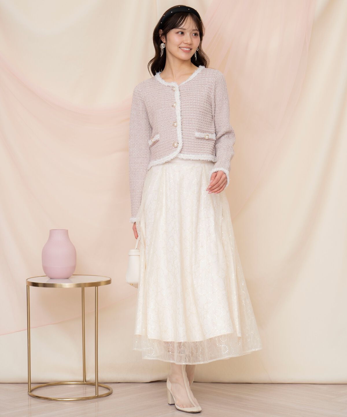 WILLSELECTION「ラメツイードニットカーディガン」|カーディガン|