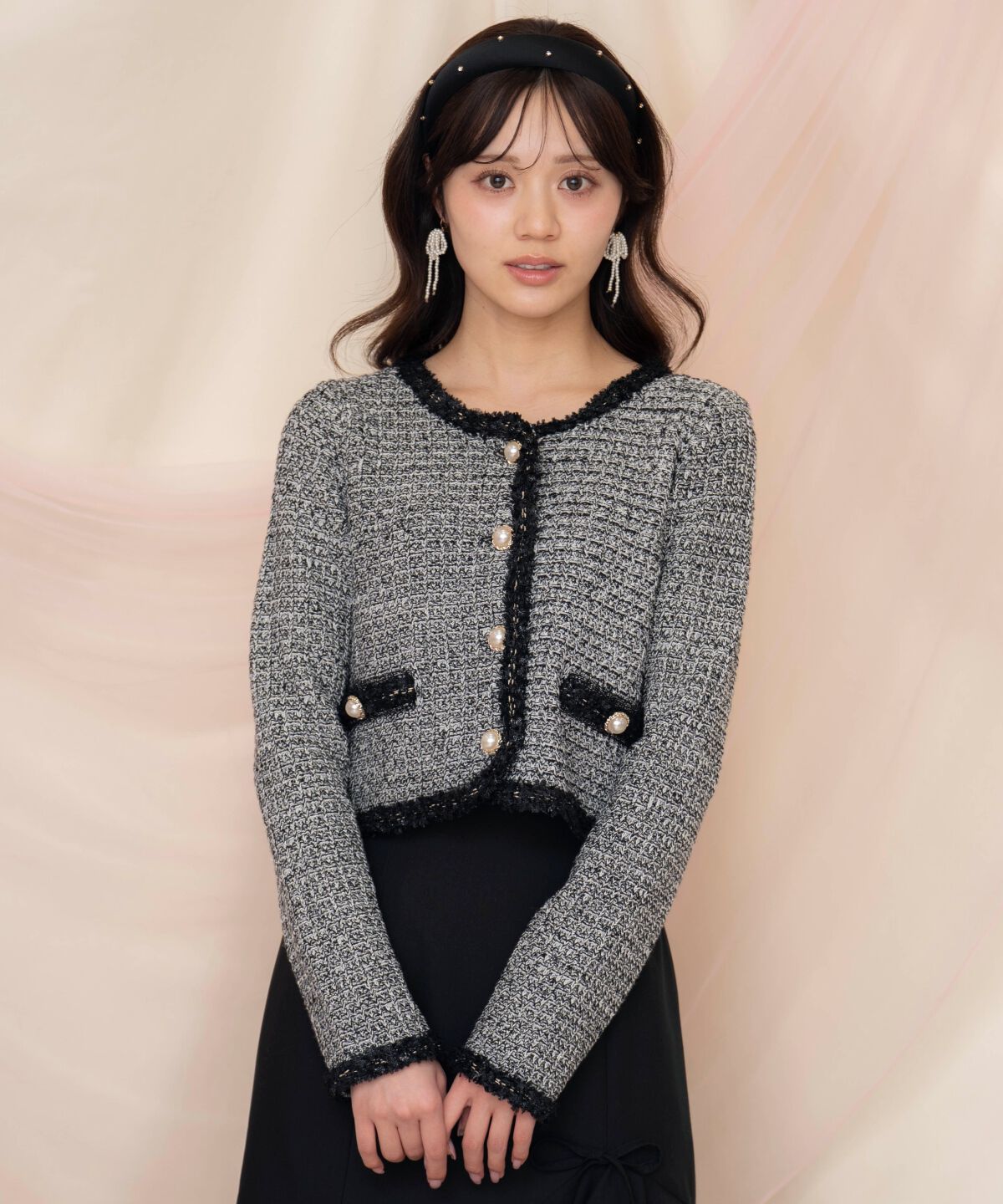 WILLSELECTION「ラメツイードニットカーディガン」|カーディガン|