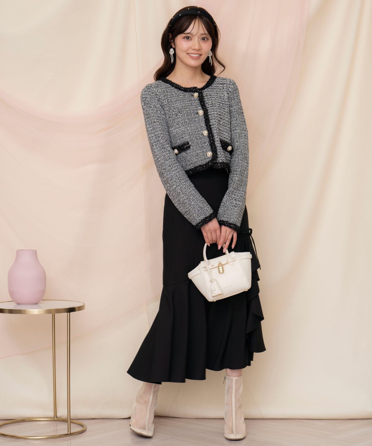 WILLSELECTION「ラメツイードニットカーディガン」|カーディガン|