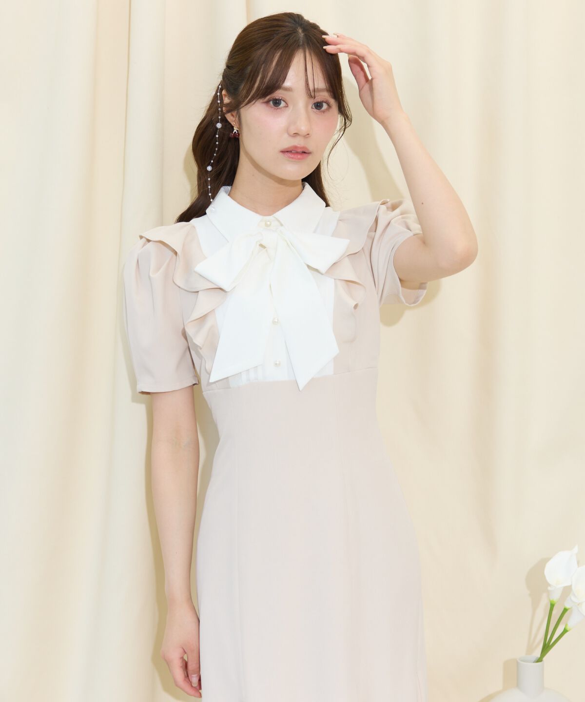 WILLSELECTION「ヨーク切り替えリボンタイマーメイドワンピース」|ワンピース|