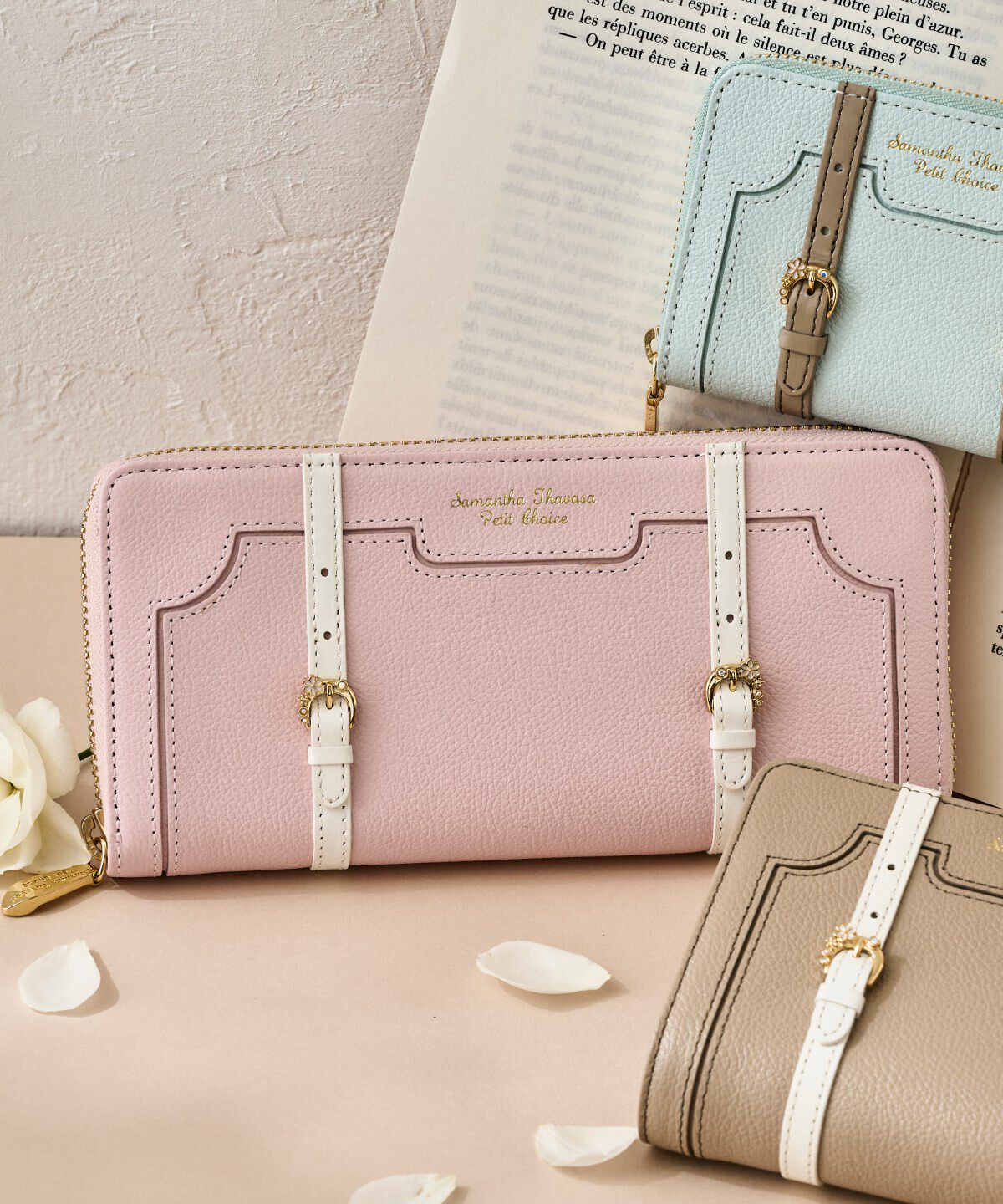 Samantha Thavasa Petit Choice「トロッターケースモチーフ 長財布」|財布|ピンク