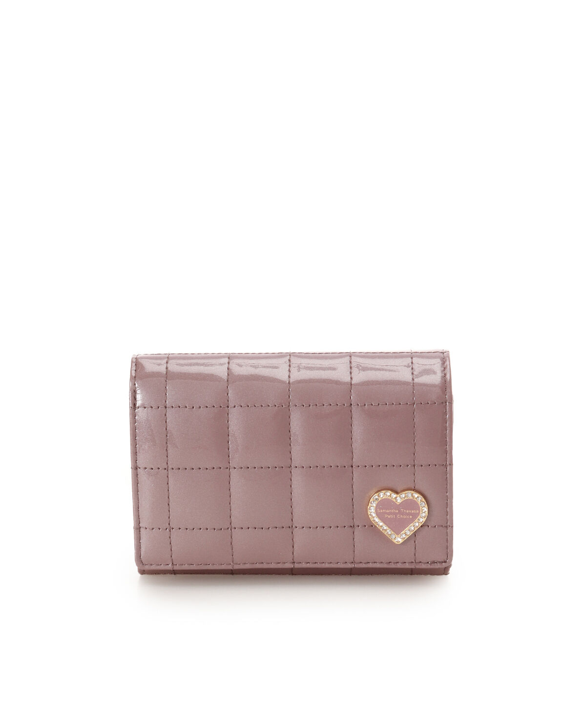 Samantha Thavasa Petit Choice「エナメルキルティング 二つ折り財布」|財布|ラベンダー