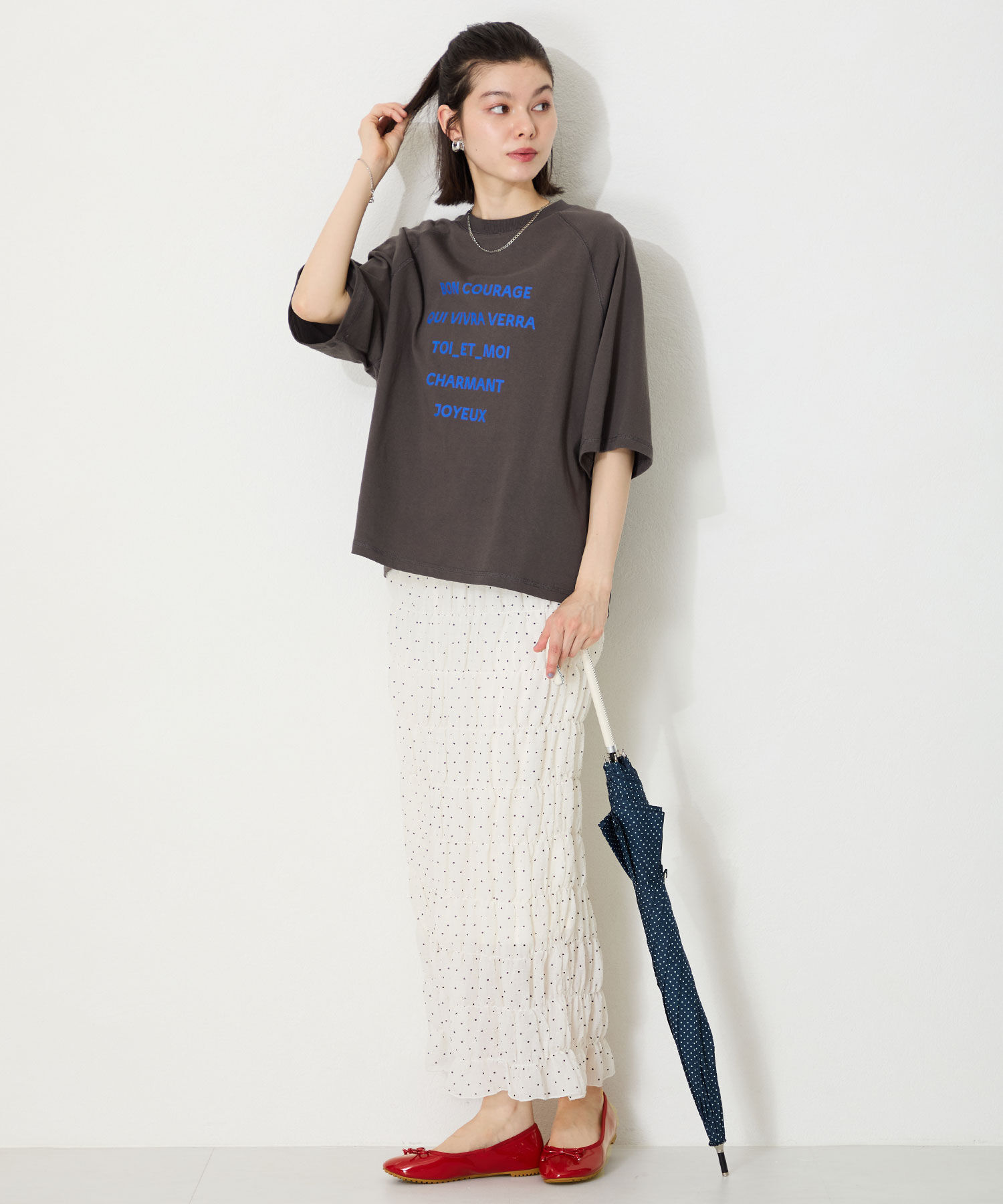 ORiental TRaffic「【防水】バレエ レインパンプス /R-1025 晴雨兼用 バレエシューズ フラット クッション」|パンプス|