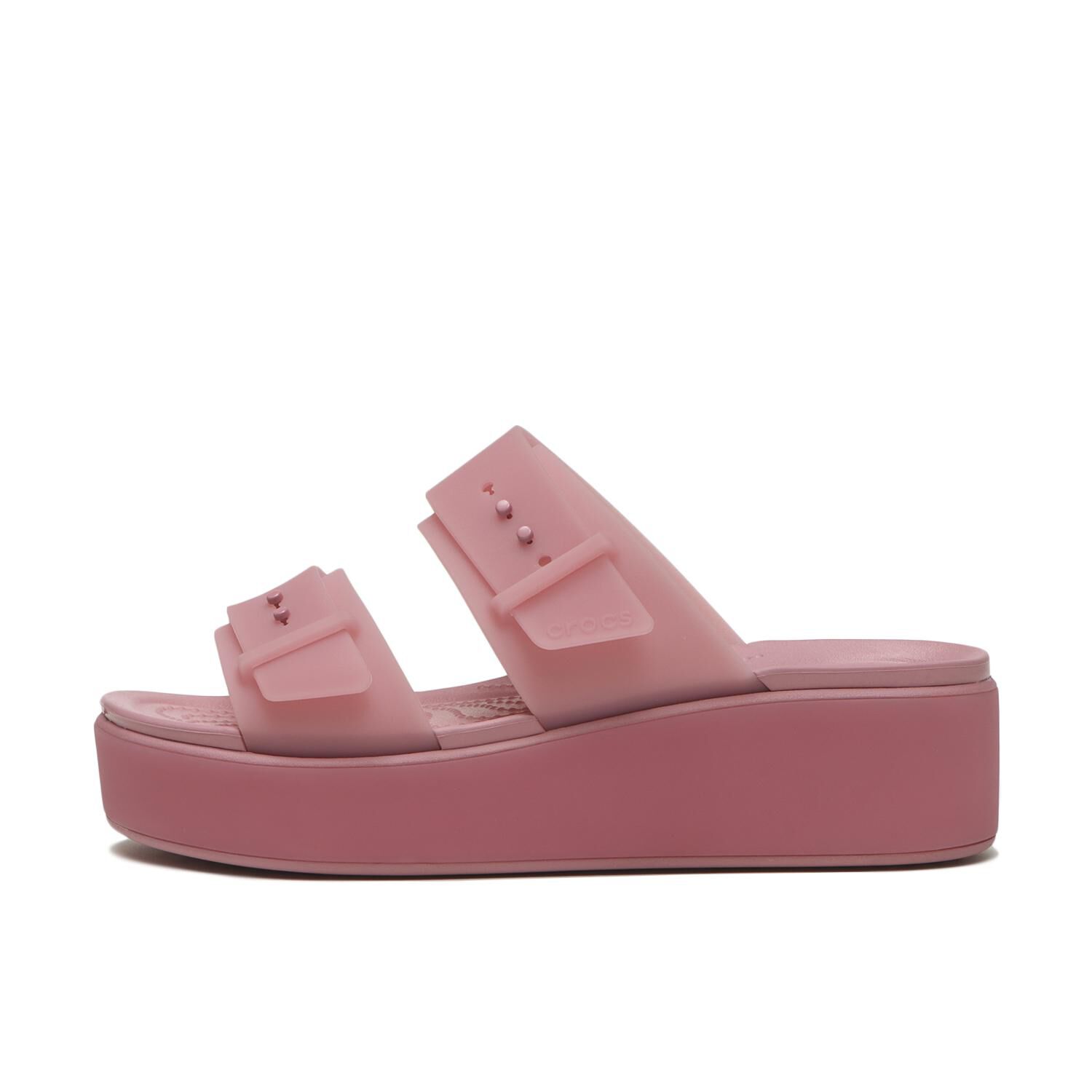 crocs「【crocs】BROOKLYN BUCKLE FROSTED W」|サンダル|ピンク