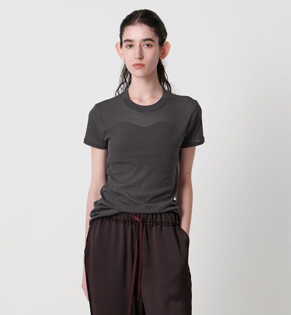 AEWEN MATOPH「＜AEWEN MATOPH＞シアー Tシャツ」|Tシャツ・カットソー|DK.GRAY
