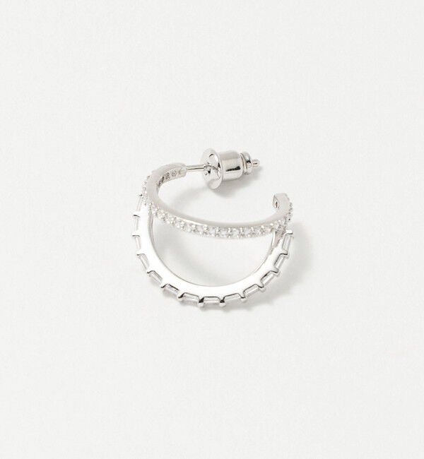 UNITED ARROWS「パヴェ ダブルフープ ピアス」|ピアス|