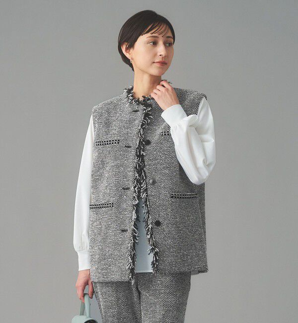 UNITED ARROWS「2トーン ツイードライク ベスト」|ベスト・ジレ|