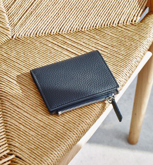 UNITED ARROWS green label relaxing「CIBO レザーライク 2FOLD ウォレット 折りたたみ財布」|財布|NAVY