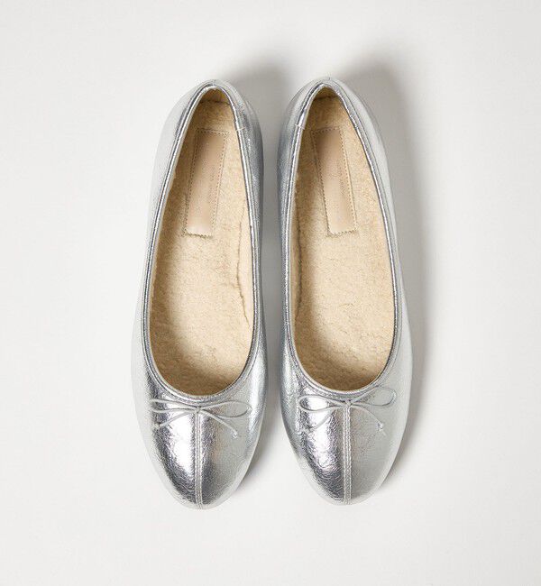 UNITED ARROWS green label relaxing「ウォーム バレエシューズ / フラットシューズ 撥水」|バレエシューズ|SILVER