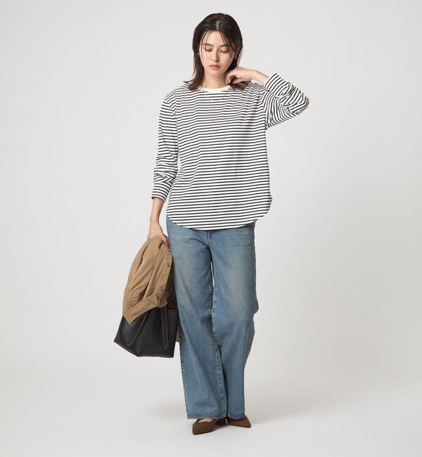 UNITED ARROWS green label relaxing「ラウンドヘム スムース ロングスリーブ プルオーバー」|Tシャツ・カットソー|