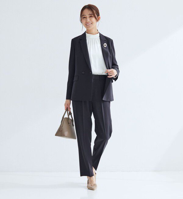 UNITED ARROWS green label relaxing「［size SHORT/TALLあり］パウドレ テーパード パンツ ウォッシャブル ストレッチ」|スラックス|