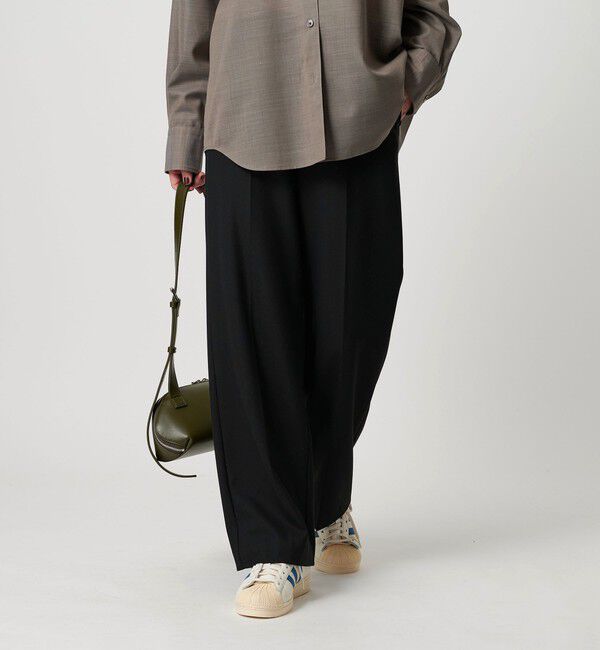 BEAUTY&YOUTH UNITED ARROWS「裏起毛バックゴム ストレートパンツ ウォッシャブル」|スラックス|