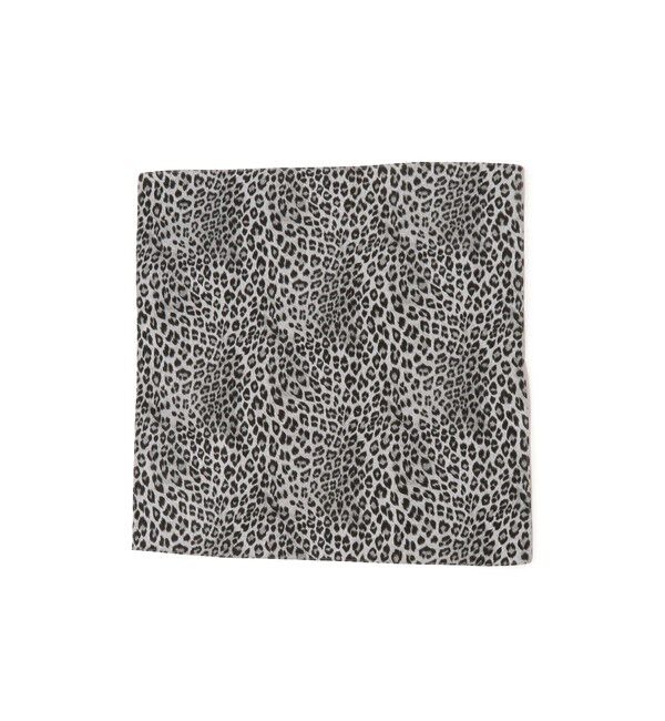 Ray BEAMS 「レオパード ハンカチ」|ハンカチ|GREY