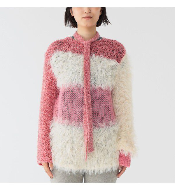 BEAMSBOY「maturely / スリーヤーン ボウタイ ロングスリーブ」|ニット・セーター|