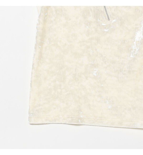 BEAMSBOY「maturely / ベロア ジッパー トップ」|Tシャツ・カットソー|