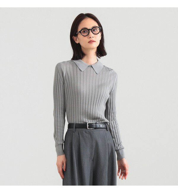 Demi-Luxe BEAMS 「【別注】SLOANE / シルク 襟付き プルオーバー」|ニット・セーター|