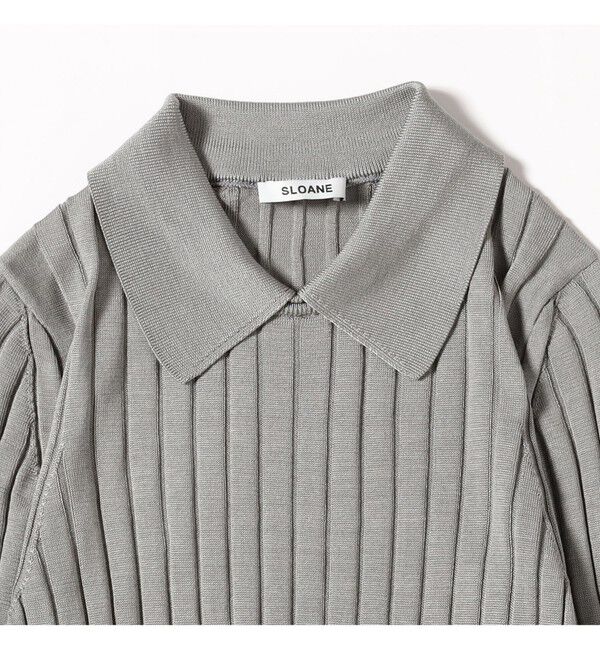 Demi-Luxe BEAMS 「【別注】SLOANE / シルク 襟付き プルオーバー」|ニット・セーター|