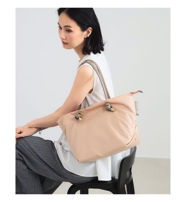 Demi-Luxe BEAMS 「VIOLAd&rsquo;ORO / BIANCA ナイロン トートバッグ M」|トートバッグ|PINK_BEIGE&times;LT.TAUPE