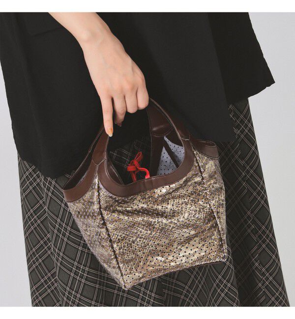 Ray BEAMS 「☆パンチング バッグ」|ハンドバッグ|PYTHON