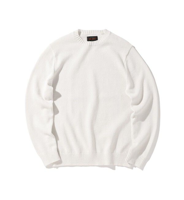 BEAMS PLUS「Crew LilyYarn 7G」|ニット・セーター|WHITE