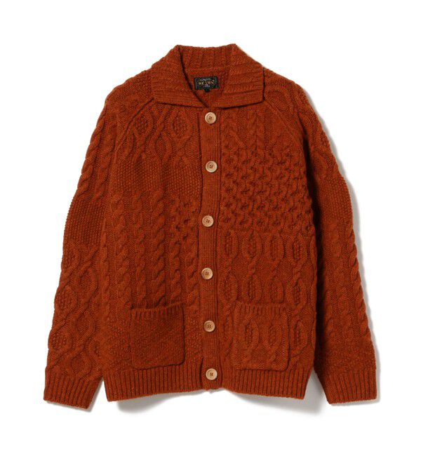 BEAMS PLUS「BEAMS PLUS / Cardigan Alan Patchwork」|カーディガン|