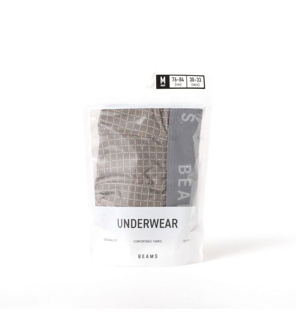 BEAMS「マイクログリッド ボクサーパンツ」|インナー|