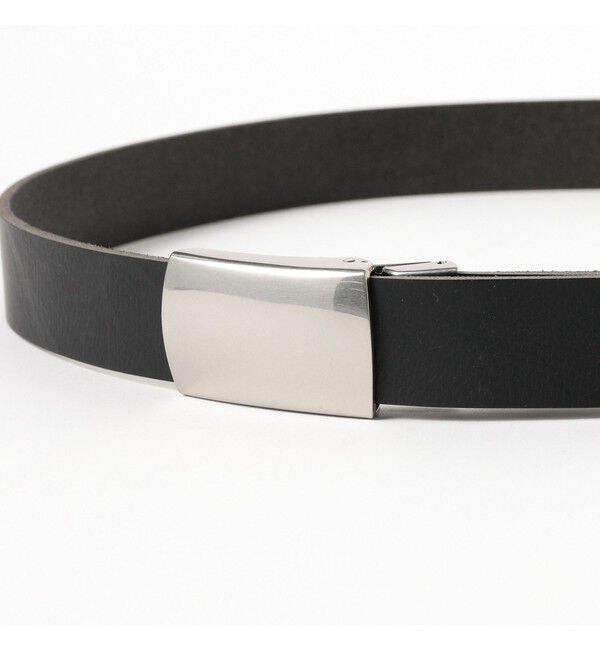 BEAMS「レザー スクエアバックル ベルト」|ベルト|