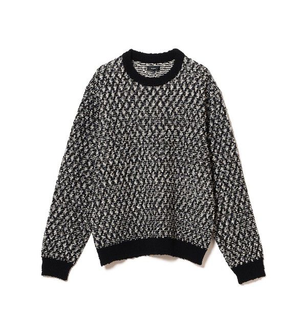 BEAMS「5ゲージ ツイーディー クルーネック ニット」|ニット・セーター|