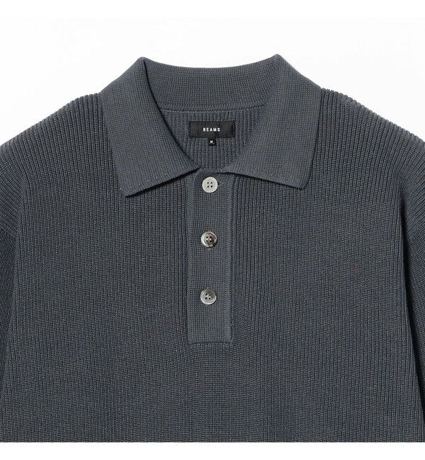 BEAMS「12ゲージ アゼ ニットポロ」|ニット・セーター|