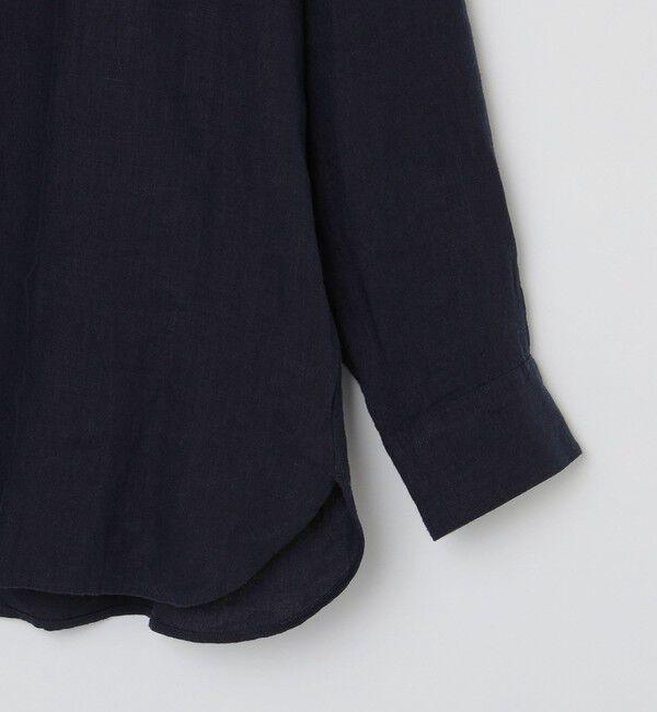 SHIPS「SHIPS: リネン キャンバス リラックスフィット バンドカラーシャツ」|シャツ・ブラウス|