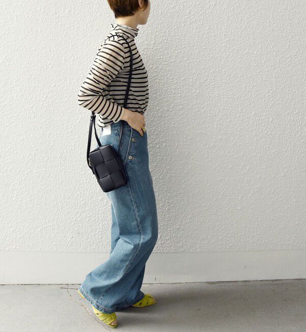 SHIPS any「SHIPS any:〈洗濯機可能〉シアー ボーダー タートルネック プルオーバー」|Tシャツ・カットソー|