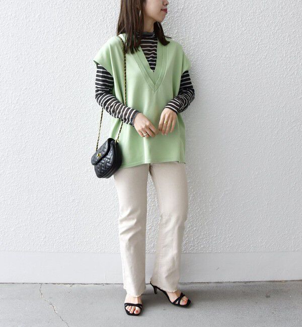 SHIPS any「SHIPS any:〈洗濯機可能〉シアー ボーダー タートルネック プルオーバー」|Tシャツ・カットソー|