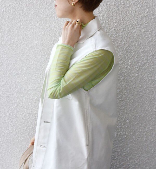 SHIPS any「SHIPS any:〈洗濯機可能〉シアー ボーダー タートルネック プルオーバー」|Tシャツ・カットソー|